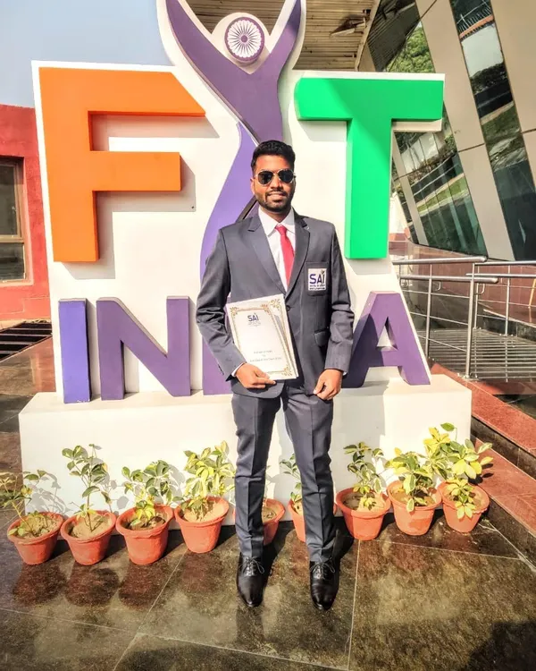 A proud moment receiving the 1st SAI Institution Award. This recognition fuels my passion for coaching and my dedication to my players at the Fit India campus.