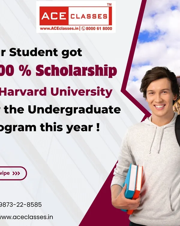 We are thrilled to announce that our student secured a 100% scholarship to Harvard University for an undergraduate program. This is a result of dedicated effort and our expert admission guidance.