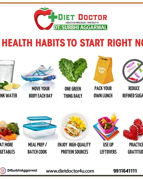 Here are 10 foundational health habits you can start right now. Simple actions like drinking more water, moving your body daily, and packing your own lunch create a powerful foundation for a healthier lifestyle.