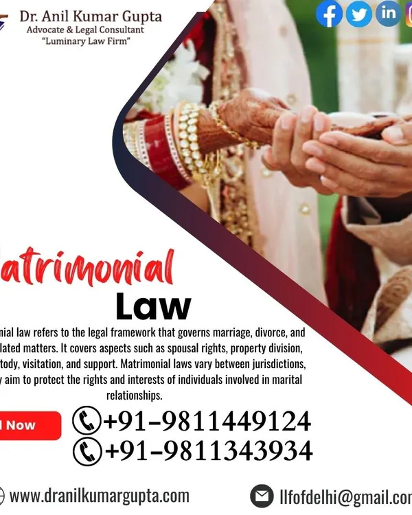 This image represents our focus on matrimonial law, the legal field governing marriage and its dissolution. We handle all related matters, including spousal rights, property division, and child custody, to protect our clients' interests.