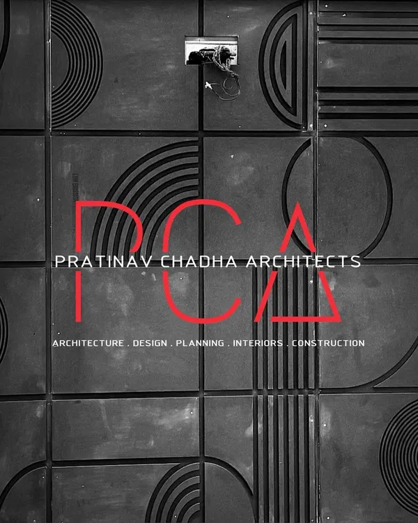 My firm's logo, PCA, overlaid on a geometric, textured background. This graphic represents my design approach: modern, structured, and detail-oriented.