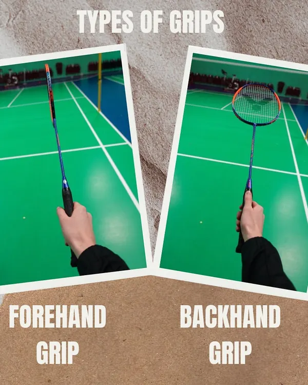 Mastering the grip is fundamental. This graphic illustrates the correct way to hold the racket for a forehand grip versus a backhand grip.