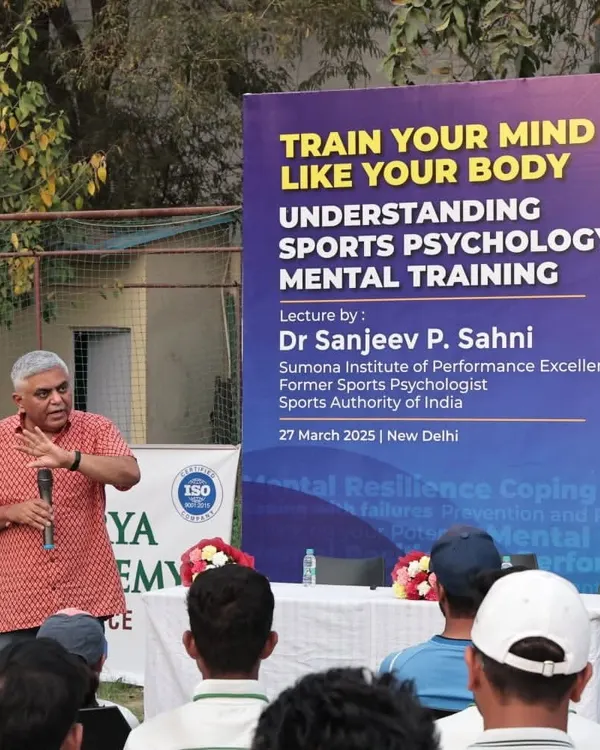 Prof. (Dr.) Sanjeev P. Sahni, a renowned sports psychologist, leads a workshop on mental training. We teach players to manage pressure, enhance concentration, and build the psychological strength needed to excel in competitive cricket.