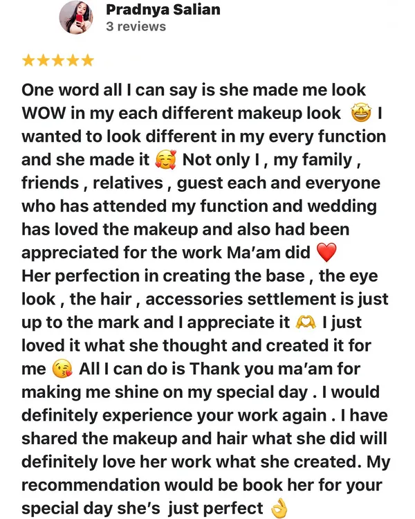 "She made me look WOW." Reading reviews like this is why I love what I do. It's all about creating different, perfect looks for every single function.
