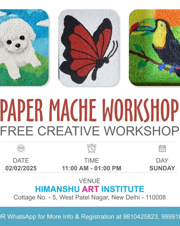 Join our free Paper Mache workshop. This is a great opportunity to try a new craft, meet fellow creatives, and learn a fun skill without any commitment. All materials are provided.