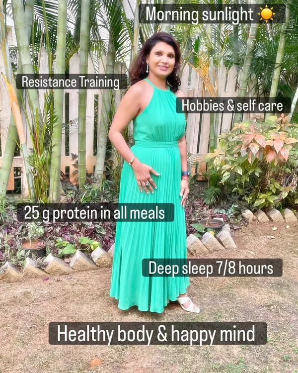 A healthy body and happy mind is a daily job. It requires conscious choices: morning sunlight, resistance training, self-care, adequate protein, and deep sleep. Health isn't complicated if you are consistent and balanced.