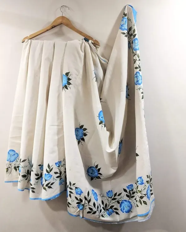 One of our favorite projects is helping you create wearable art. This hand-painted saree was brought to life in our fabric painting class, showing how you can turn a simple piece of cloth into a personal masterpiece.