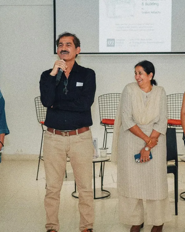 A moment from the book launch of "2.9 million Sft & building," which chronicles the personal and professional journey of our firm, OSSA.