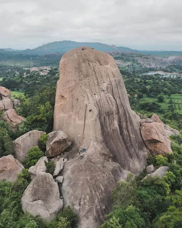 This is what climbing with us is all about. The epic scale of nature, the personal challenge, and the incredible feeling of reaching the top. This stunning drone shot captures the Gaali Kallu spire, one of the many incredible crags we explore together.