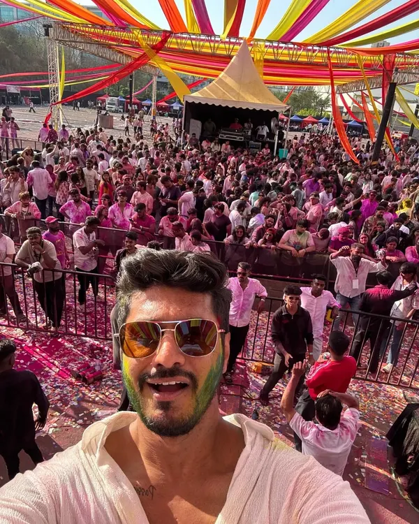 A selfie with the incredible crowd at the Inorbit Mall Holi festival. There's nothing like connecting with thousands of people, surrounded by color, music, and pure joy. This is the energy of my outdoor festival sets.