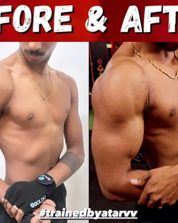 A 12-kilo transformation from skinny to solid. This 19-year-old client gained significant muscle mass and confidence by following my muscle-building protocol.