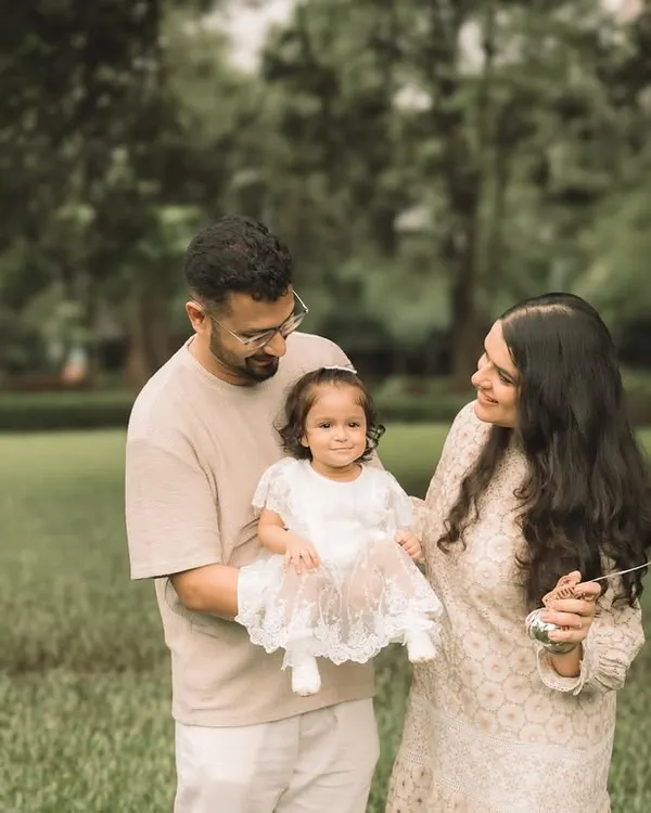 A beautiful family portrait celebrating their daughter's first birthday. I love capturing the connection between parents and their little one.