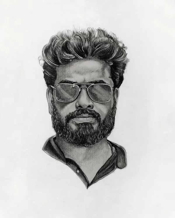 This is the final version of a commissioned pencil portrait, drawn with graphite on 160gsm paper. We focus on creating a realistic portrait with sharp details and smooth shading.