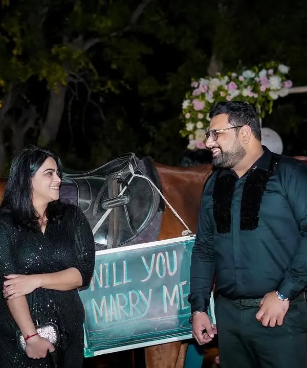 We specialize in capturing the raw emotion of a surprise proposal. We worked with the groom-to-be to plan this unforgettable moment with a "Will You Marry Me" sign and a beautiful horse, ensuring we caught her genuine, joyful reaction.