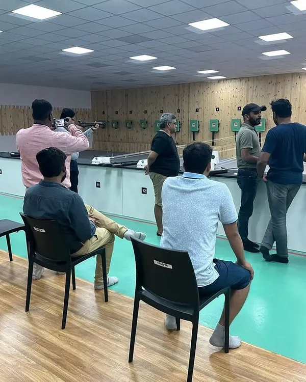 A corporate team receives an introduction to air rifle and pistol shooting. Our events are designed to be engaging and accessible for complete beginners, with safety as the top priority.
