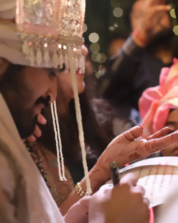 A close-up of a wedding ritual, capturing the sacredness and tradition that I seamlessly weave into every celebration.