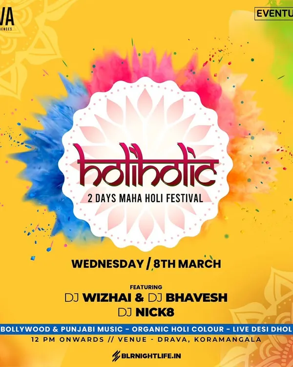 This poster for the "Holiholic" festival shows my involvement in major city events. Playing for a massive Holi celebration requires a special kind of energy, mixing Bollywood and Punjabi music with live dhol beats.
