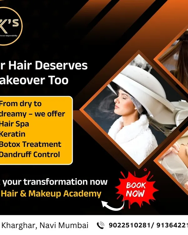 Your hair deserves a makeover too. I offer a variety of treatments from hair spas and keratin to botox and dandruff control to transform your hair from dry to dreamy.