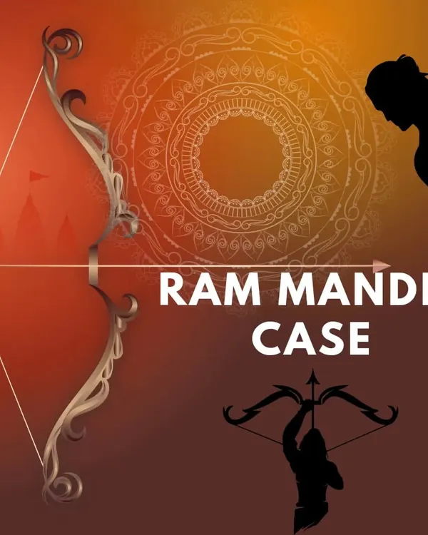This graphic introduces the Ram Mandir case, one of the most significant and long-standing property disputes in India's history.