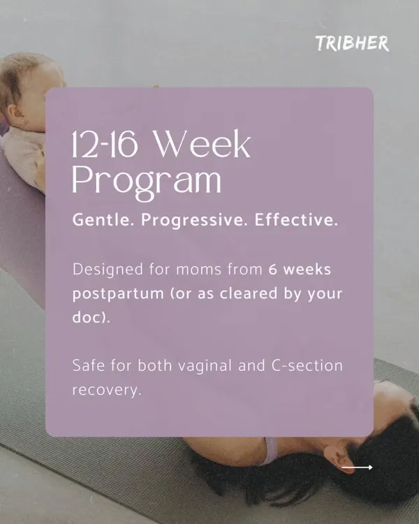 Our 12-16 week Mummy Tummy program is gentle, progressive, and effective. It's designed for moms starting from 6 weeks postpartum and is safe for both vaginal and C-section recovery.