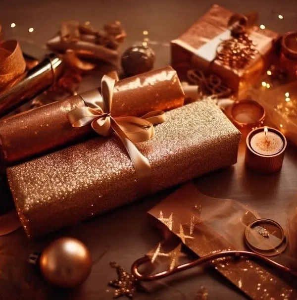 This is what a truly special celebration looks like. I designed this festive gift hamper with glittering rose-gold packaging, a custom scented candle, and other luxury treats for a client's Diwali party. I can create a similar high-end, personalized gift hamper for your corporate events, weddings, or any grand occasion.