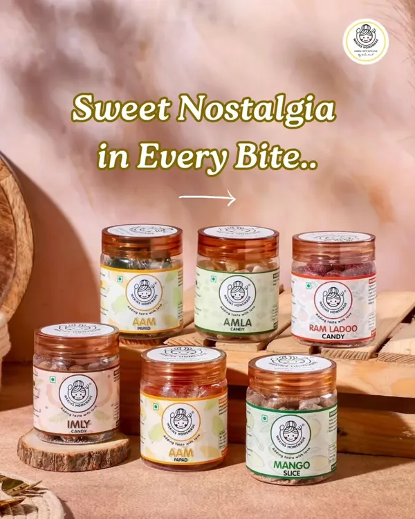This is a glimpse of our entire range, where every jar is filled with sweet nostalgia. From the tangy kick of Imly Candy to the classic sweetness of Aam Papad, we have bottled happiness just for you.