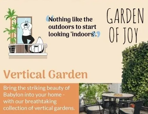 A vertical garden is a perfect solution for adding lush greenery without sacrificing floor space. We design and install both live and artificial green walls to bring the beauty of Babylon to your home.