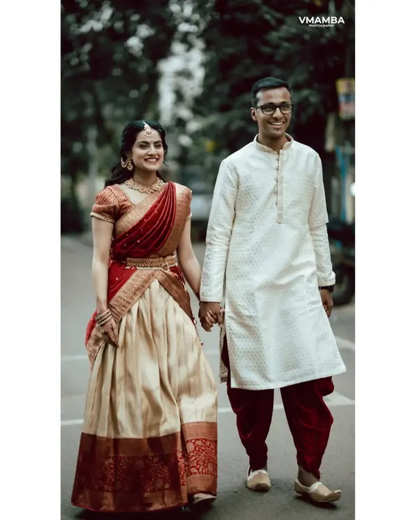 A beautiful portrait of an engaged couple. We capture you in your traditional attire, creating timeless photos to celebrate this important milestone.