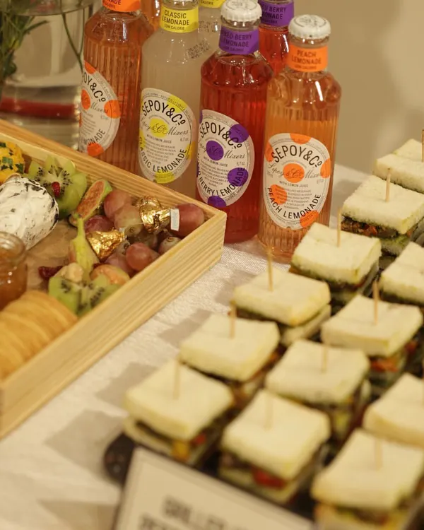 For the Forever New event, I curated a vibrant spread that included artisanal cheese boards with fresh fruits and mini grilled vegetable sandwiches. These offerings were paired with refreshing lemonades, providing a light yet satisfying menu for guests.