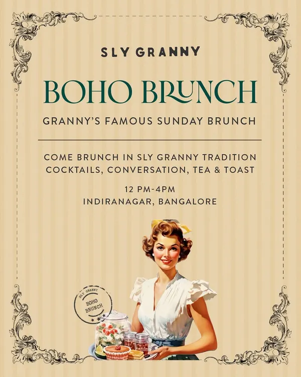 Come for the cocktails, conversation, tea, and toast. My Boho Brunch is a Sunday tradition.