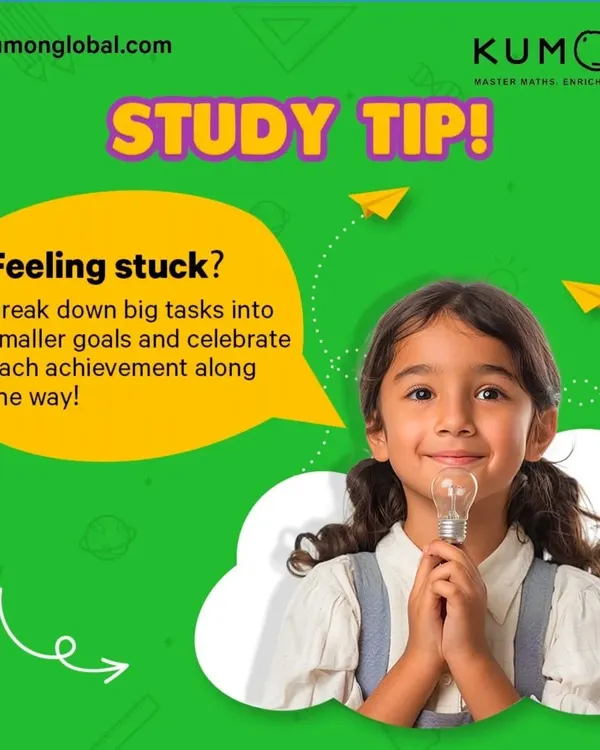 Here's a simple but effective study tip we teach our students. When a task feels too big, break it down into smaller goals. Celebrating each small achievement builds momentum and confidence.