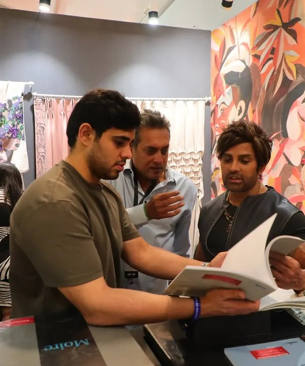 An unforgettable moment of elegance and inspiration at the Ajio Luxe Weekend. We were honored to have Yash Birla visit our booth to explore our exquisite wallpapers and fabrics.