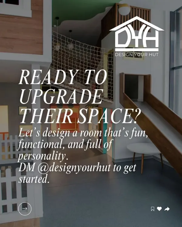 This is what I mean by big design energy for tiny humans. I turned a corner of this room into a mini play gym, complete with a custom slide and a climbing net. It's all about creating a space that is not just for sleeping, but for making memories.
