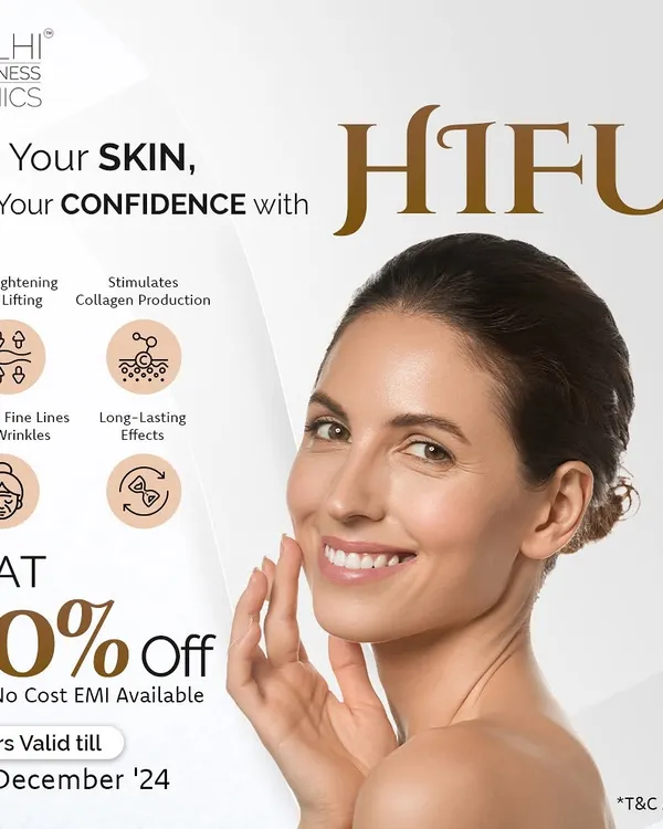An incredible offer on our most popular non-surgical facelift. Get a flat 50% off on HIFU treatments to lift, tighten, and stimulate collagen for a more youthful appearance.