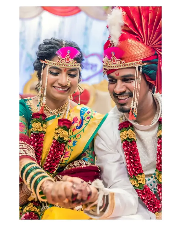 The pure joy of a Maharashtrian wedding ritual. We love the vibrant colors, happy smiles, and rich traditions that make these ceremonies so special and full of life.