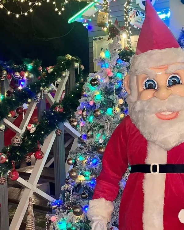 Our Santa Claus mascot bringing Christmas cheer to a beautifully decorated home. This is perfect for surprise visits and family gatherings during the holiday season in Mumbai.