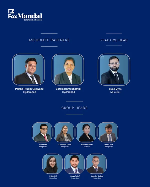 We are thrilled to announce the promotions of our new Associate Partners, Practice Head, and Group Heads. Their dedication and pursuit of excellence are integral to our firm's success.