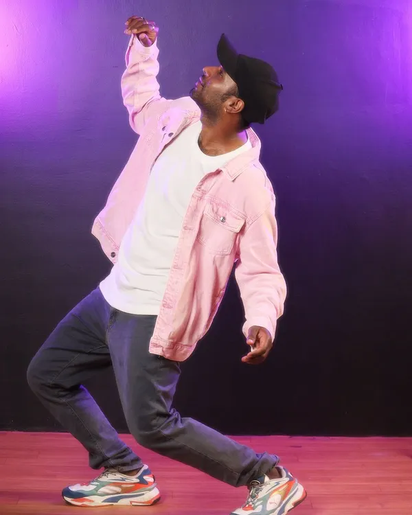 A frozen moment from one of my dance sessions. I believe in expressing yourself through movement and style.