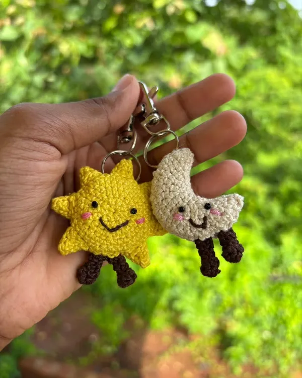My matching sun and moon keychain set, perfect for you and your best friend. One for the person who brightens your day, and one for the person who is your light in the dark.