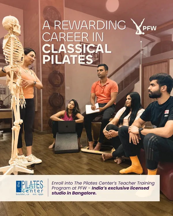 Are you dreaming of a rewarding career in Classical Pilates? Our Teacher Training Program, in partnership with The Pilates Center, offers a life-changing path. We are India's only licensed studio to certify teachers in this globally recognized program.