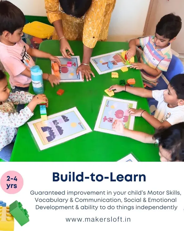 For our youngest creators aged 2-4, the Build-to-Learn program focuses on developing motor skills, vocabulary, and social-emotional intelligence through guided play.
