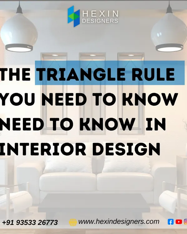 We often use the 'Triangle Rule' in our designs to create balance and visual interest. This principle can be applied to furniture layout, shelf styling, and even color distribution to create a harmonious space.