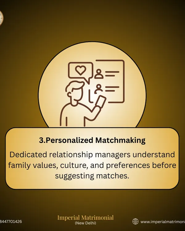 Our dedicated relationship managers provide personalized matchmaking by understanding your family values, culture, and preferences. This ensures that every suggestion is meaningful and relevant.