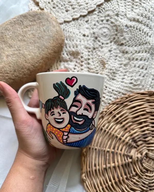 My special Father's Day coffee mug, celebrating the beautiful bond between a dad and his daughter. This hand painted mug is a perfect, heartwarming gift for all the amazing fathers out there.