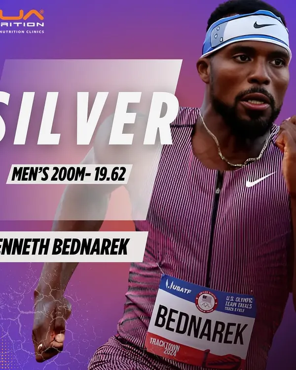 This is what peak performance looks like. I'm incredibly proud to have worked on the nutrition strategy for Olympic silver medalist Kenny Bednarek. Crafting a personalized sports diet for an elite sprinter like him involves precise meal timing and macronutrient balancing to fuel power and speed on the world's biggest stage.