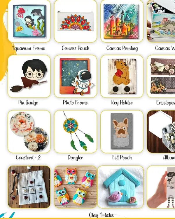 Here is a look at the wide variety of activities offered in our summer camp. From canvas wallets to clay articles, there is something for every young artist to get excited about.