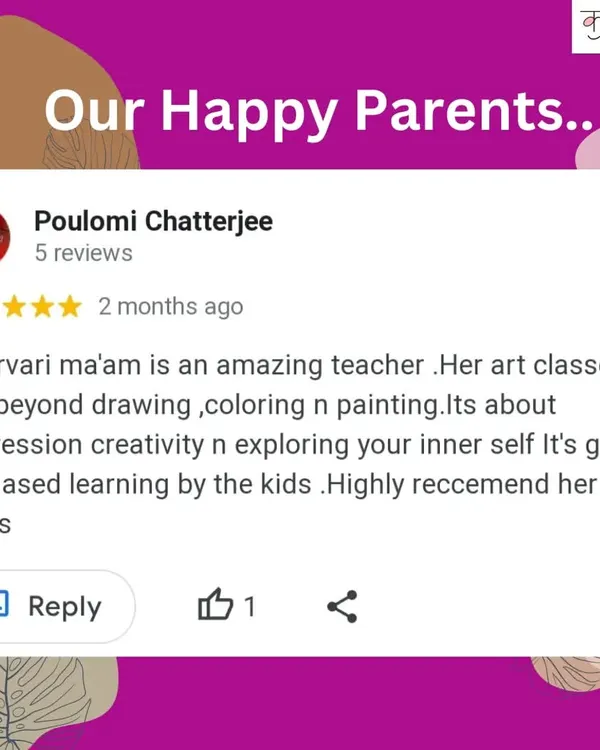 A wonderful review from a happy parent. It warms my heart to know that parents see my classes as more than just drawing and coloring, but as a space for expression and self-exploration.