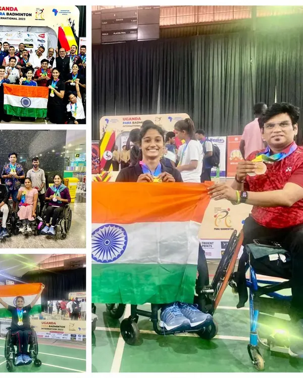 This is what we fight for. Representing India and bringing home medals from the Uganda Para Badminton International 2023. Two gold, four silver, and five bronze. I am so proud of my players.