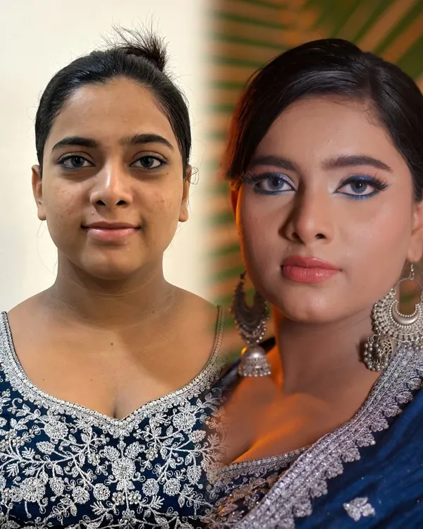 A simple yet stunning transformation. I love how the makeup blends seamlessly to match her skin tone, making everything look natural while letting the siren eyes speak.