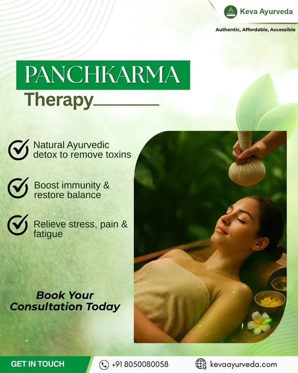 Our Panchakarma therapy is a natural Ayurvedic detox designed to remove toxins from your system. It helps boost immunity, restore balance, and relieve stress, pain, and fatigue, leaving you feeling lighter and clearer.